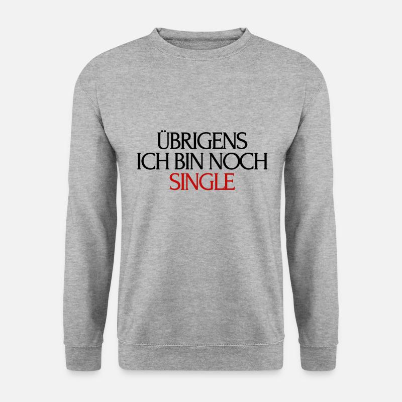 Single - Unisex Pullover - Weißgrau meliert