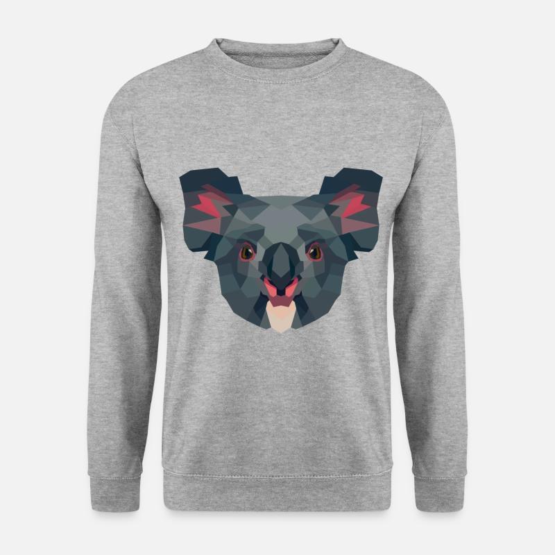 Koala Australie mosaïque low poly - Sweat-shirt Unisexe - gris chiné