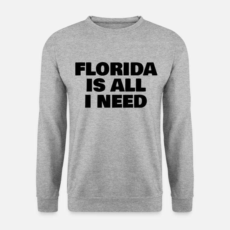 FLORIDA IS ALL I NEED - Unisex Pullover - Weißgrau meliert