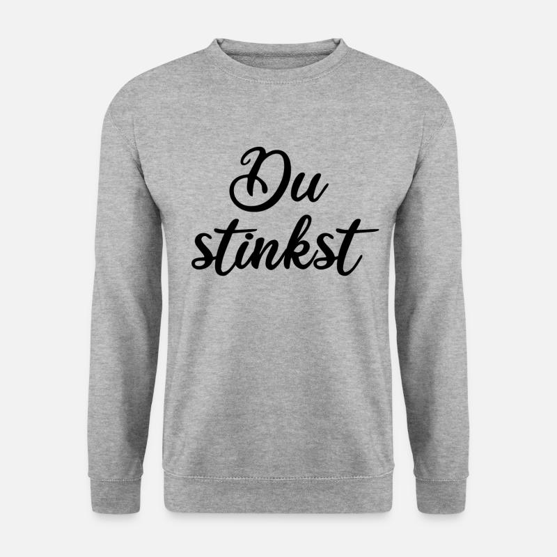 Du stinkst - Unisex Pullover - Weißgrau meliert