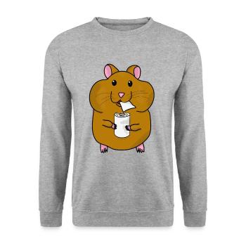 Hamsters en papier toilette Hamster en papier toilette achat - Sweat-shirt Unisexe - gris chiné - Devant - Alina (178cm) & Michal (187cm)