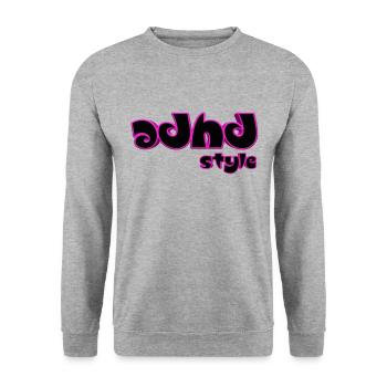 Style Adhd - Sweat-shirt Unisexe - gris chiné - Devant - Alina (178cm) & Michal (187cm)