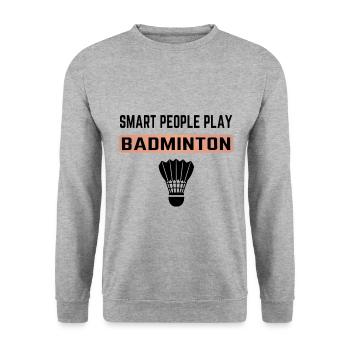Badminton - Unisex Pullover - Weißgrau meliert - Vorne - Alina (178cm) & Michal (187cm)