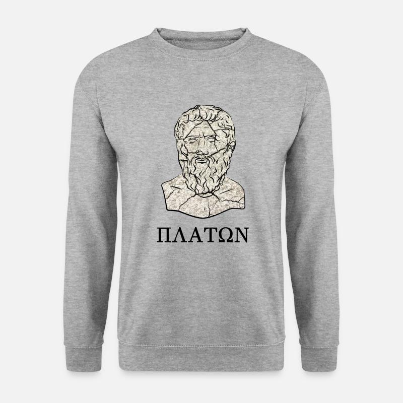 Platon - Unisex Pullover - Weißgrau meliert