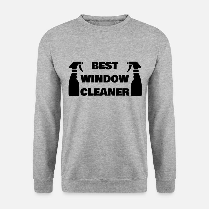 BEST WINDOW CLEANER - Unisex Sweatshirt - salt & pepper