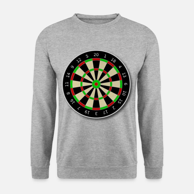 Dartscheibe - Unisex Pullover - Weißgrau meliert