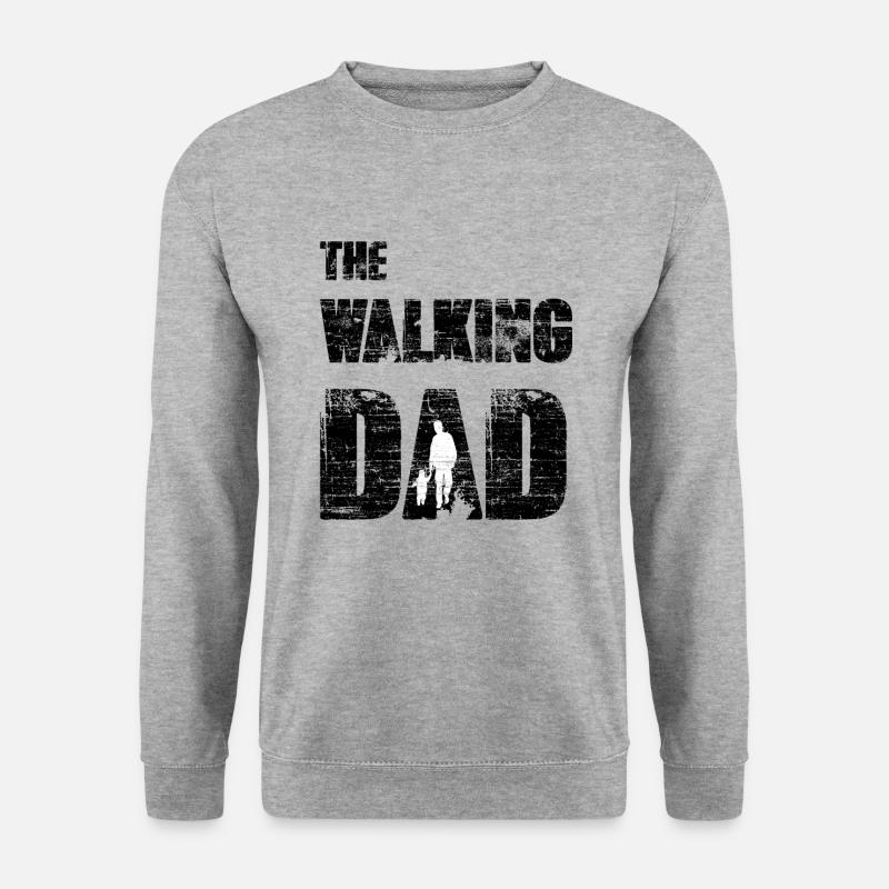The Walking Dad - Unisex Pullover - Weißgrau meliert