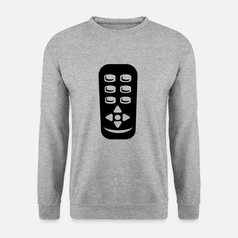 Fernbedienung - Unisex Pullover - Weißgrau meliert