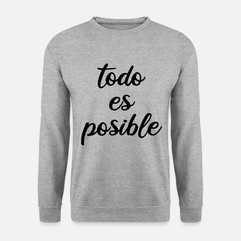 TODO ES POSIBLE - Unisex Pullover - Weißgrau meliert