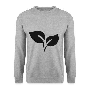 feuilles nature cadeau feuille jardin - Sweat-shirt Unisexe - gris chiné - Devant - Alina (178cm) & Michal (187cm)