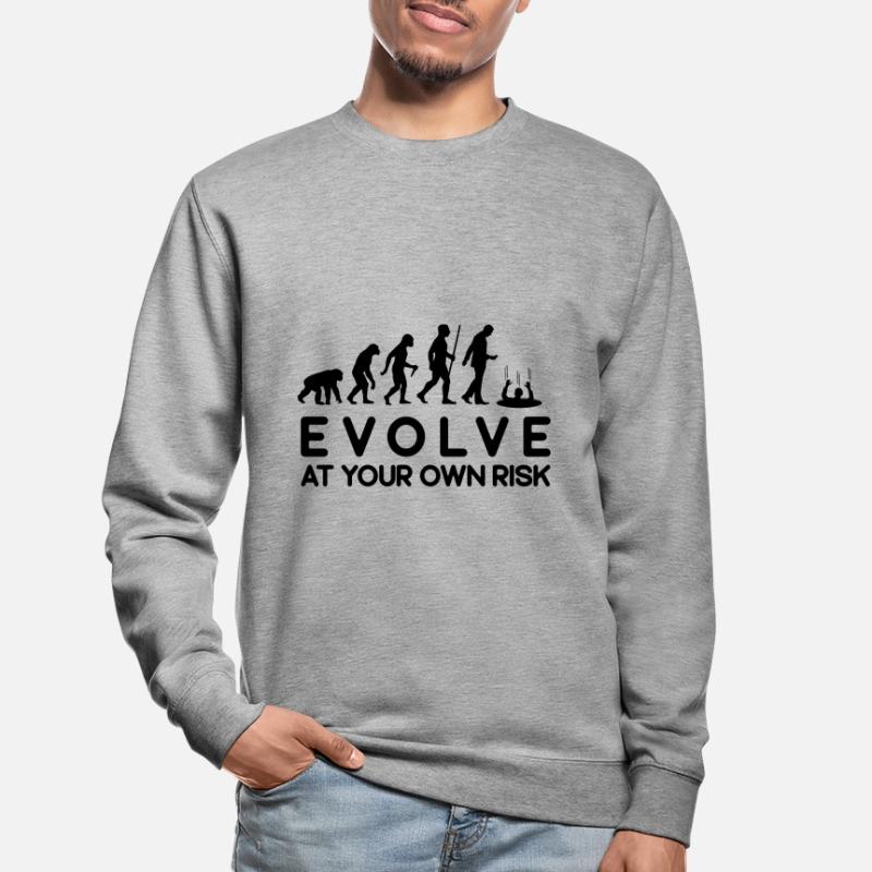 Risque d'évolution Évoluez à vos risques et périls Sweat-shirt Unisexe