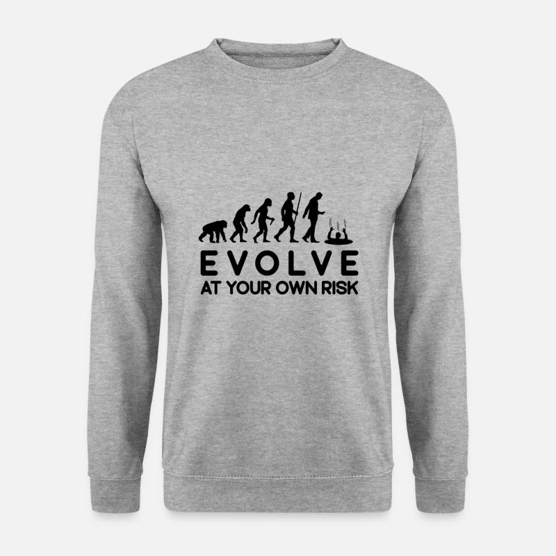 Evolution Risk Evolve at your own risk - Unisex Sweatshirt - salt & pepper