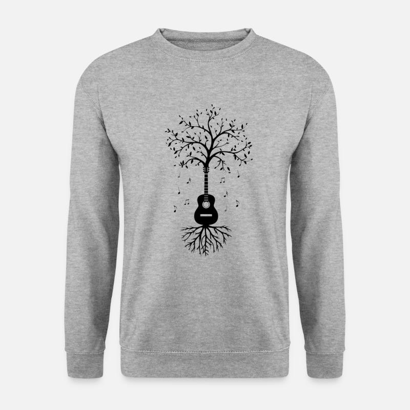 Guitar Tree - Unisex Pullover - Weißgrau meliert