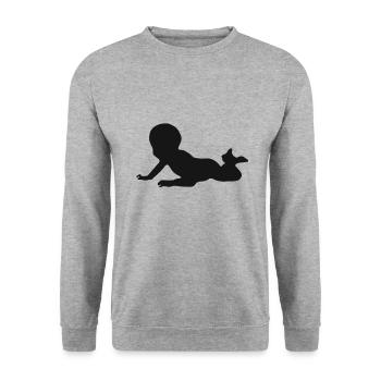 Babies pregnancy cute newborn pregnant - Unisex Sweatshirt - salt & pepper - Front - Alina (178cm) & Michal (187cm)
