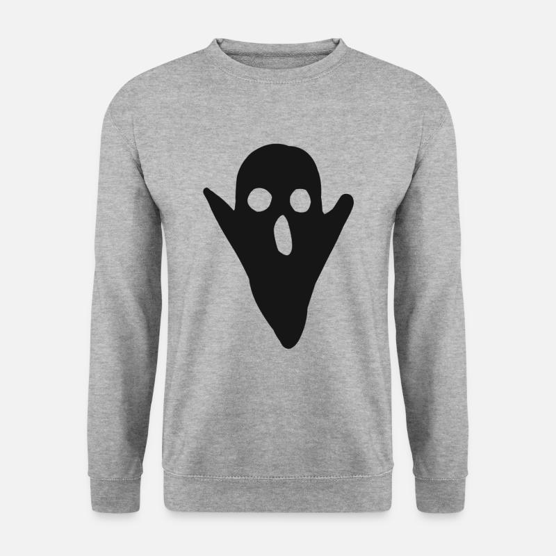 Gespenster Geister Kostüm Gespenst Halloween Geist - Unisex Pullover - Weißgrau meliert