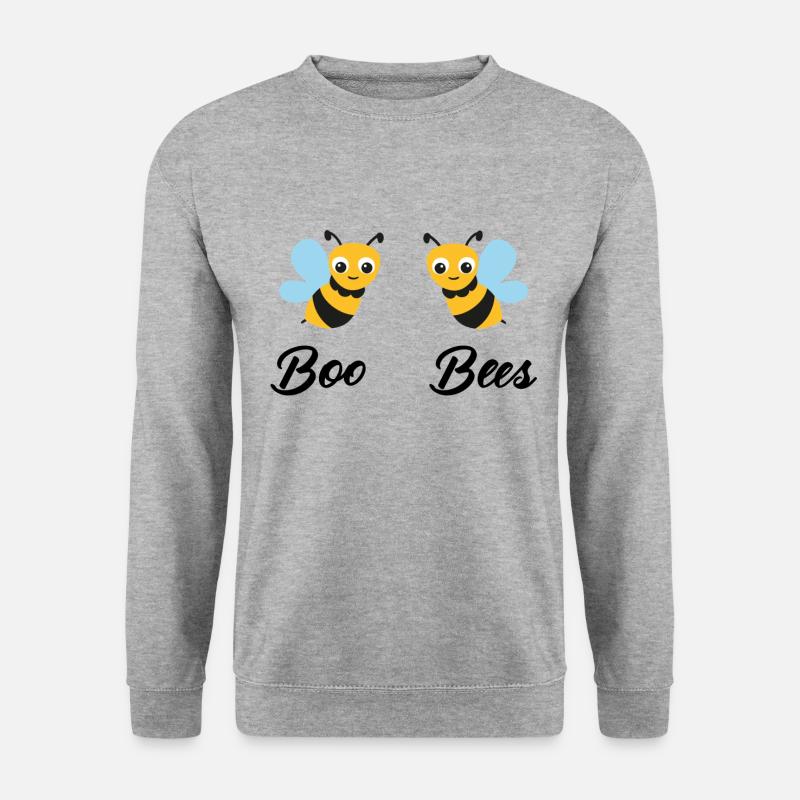 Biene | Boo Bees - Unisex Pullover - Weißgrau meliert