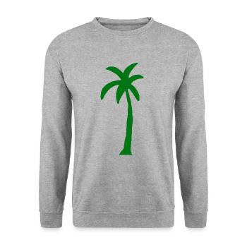 Plante Arbre éco jardinier palmier biologique arbres vert - Sweat-shirt Unisexe - gris chiné - Devant - Alina (178cm) & Michal (187cm)