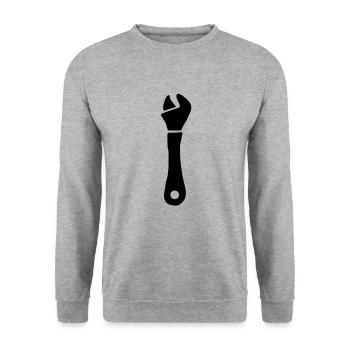 Clé de la fourche à roulettes Clé à molette Outils - Sweat-shirt Unisexe - gris chiné - Devant - Alina (178cm) & Michal (187cm)