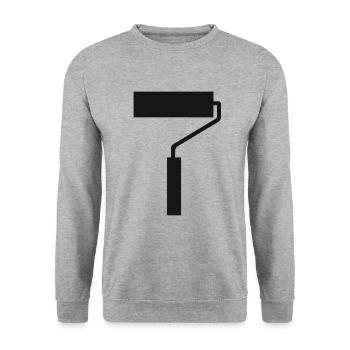 Brush Painting Brushes Painting Painter Painters Varnishers - Unisex Sweatshirt - salt & pepper - Front - Alina (178cm) & Michal (187cm)