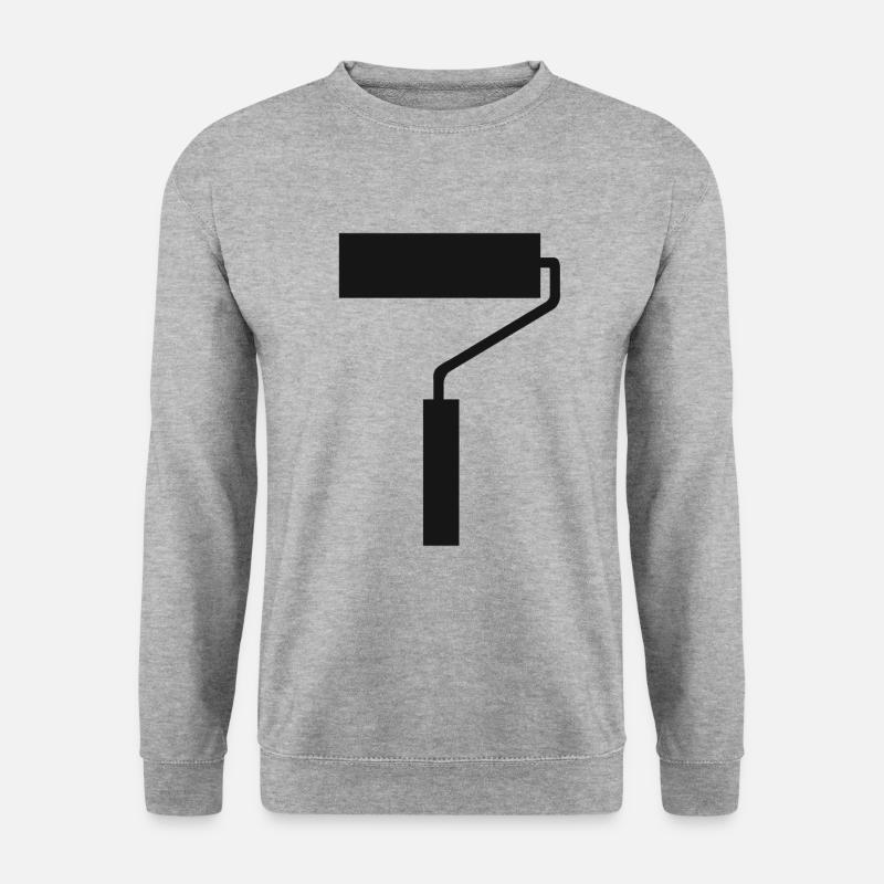 Pinsel Lackieren Pinseln Malen Maler Lackierer - Unisex Pullover - Weißgrau meliert
