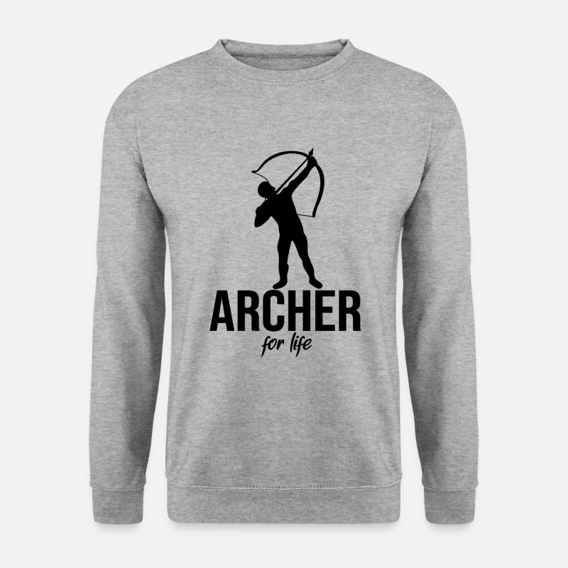 Archer for life - Unisex Pullover - Weißgrau meliert