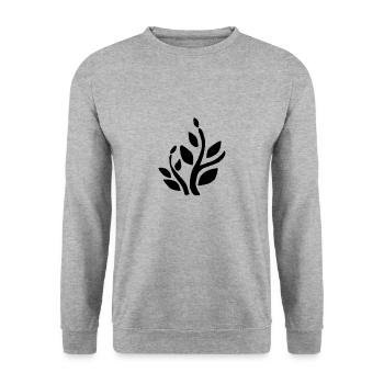 Plant Garden Natural Gardener Leaf Eco Green Organic - Unisex Sweatshirt - salt & pepper - Front - Alina (178cm) & Michal (187cm)