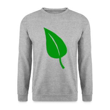 Feuilles jardin nature vert jardinage bio feuille verte - Sweat-shirt Unisexe - gris chiné - Devant - Alina (178cm) & Michal (187cm)