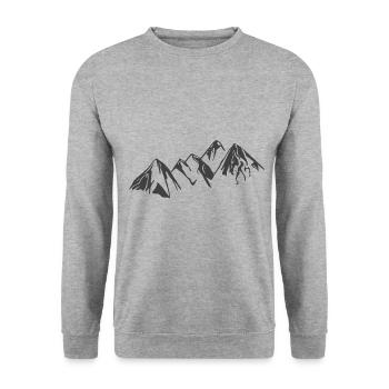 Mountain hiking mountaineering mountain range hike mountains - Unisex Sweatshirt - salt & pepper - Front - Alina (178cm) & Michal (187cm)