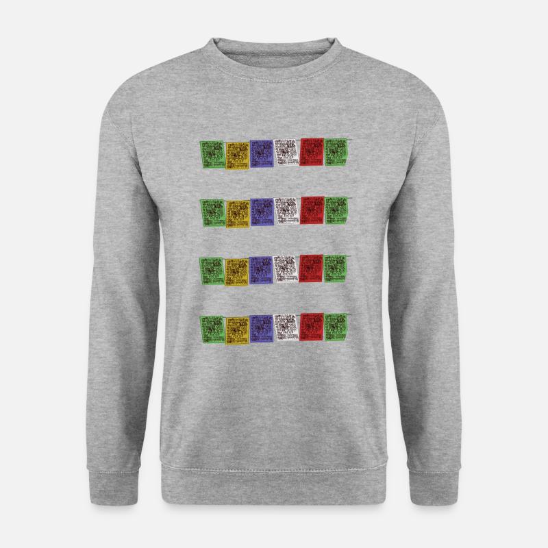 Drapeau tibétain de prière Népal Bouddhisme Drapeau - Sweat-shirt Unisexe - gris chiné
