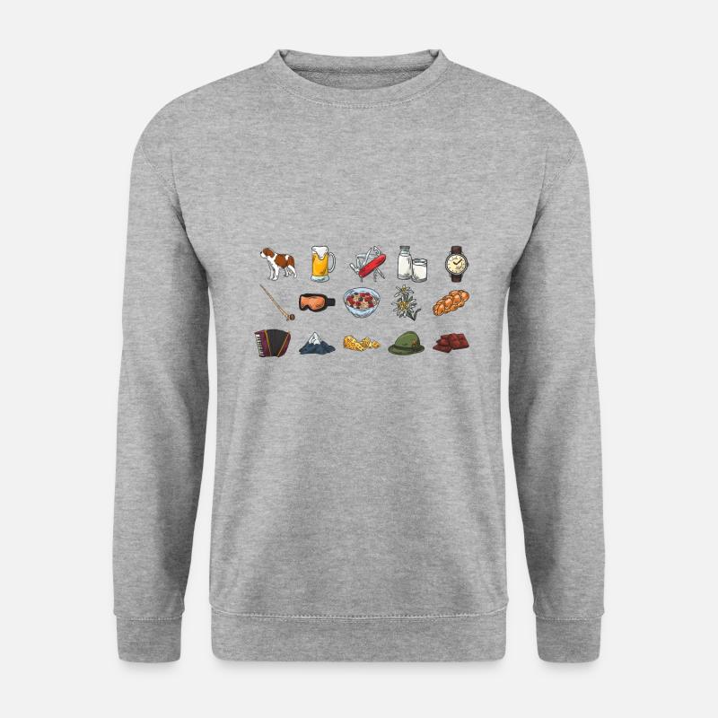Switzerland Symbols - Swiss Elements - Unisex Sweatshirt - salt & pepper