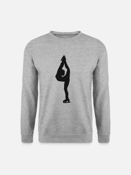 Schlittschuh Eislauf Eiskunstlauf Eiskunstlaufen - Unisex Pullover - Weißgrau meliert