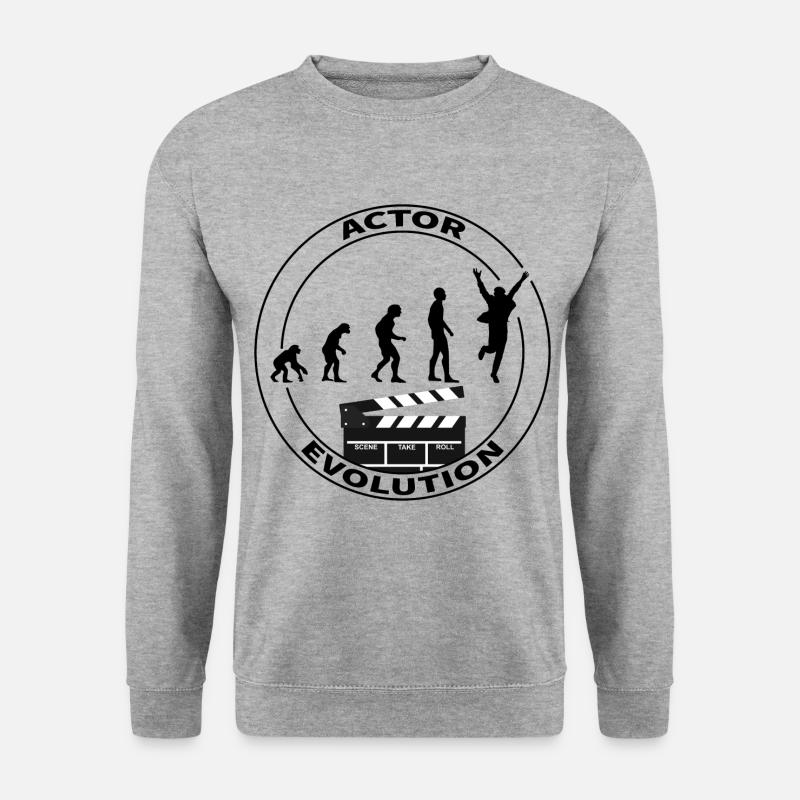 Cadeau d'interprète acteur d'évolution - Sweat-shirt Unisexe - gris chiné