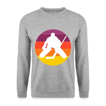 Hockey sur glace Équipe Sports d'hiver Hockey sur glace Hockey sur glace - Sweat-shirt Unisexe - gris chiné - Devant - Alina (178cm) & Michal (187cm)