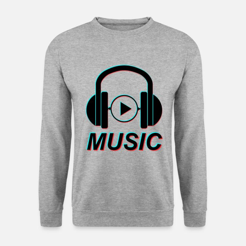 Musik | Music | Beats - Unisex Pullover - Weißgrau meliert