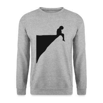 Separation. Sad pensive grief. Lonely alone - Unisex Sweatshirt - salt & pepper - Front - Alina (178cm) & Michal (187cm)