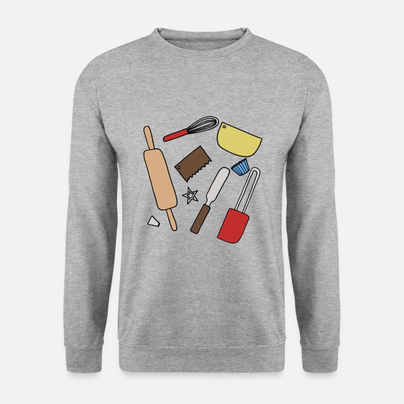 Konditor Bäcker Kuchen backen Cafe Konditor - Unisex Pullover - Weißgrau meliert
