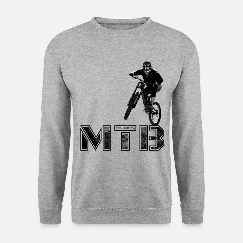 MTB Mountainbiking Geschenk - Unisex Pullover - Weißgrau meliert