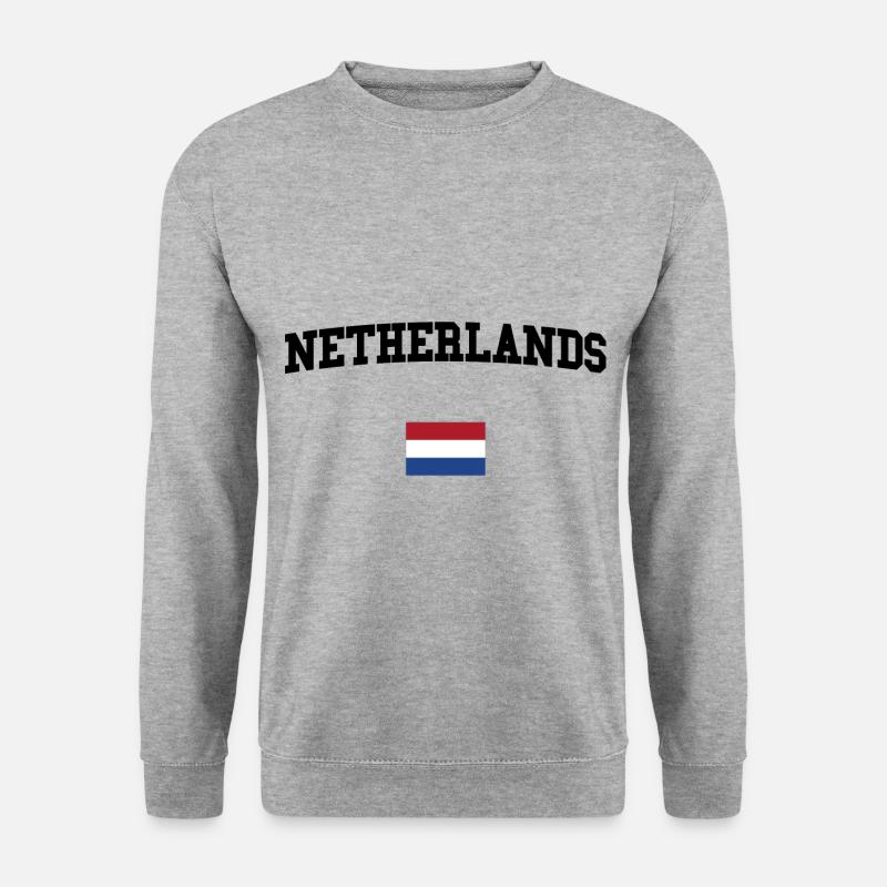 NIEDERLANDE - Unisex Pullover - Weißgrau meliert