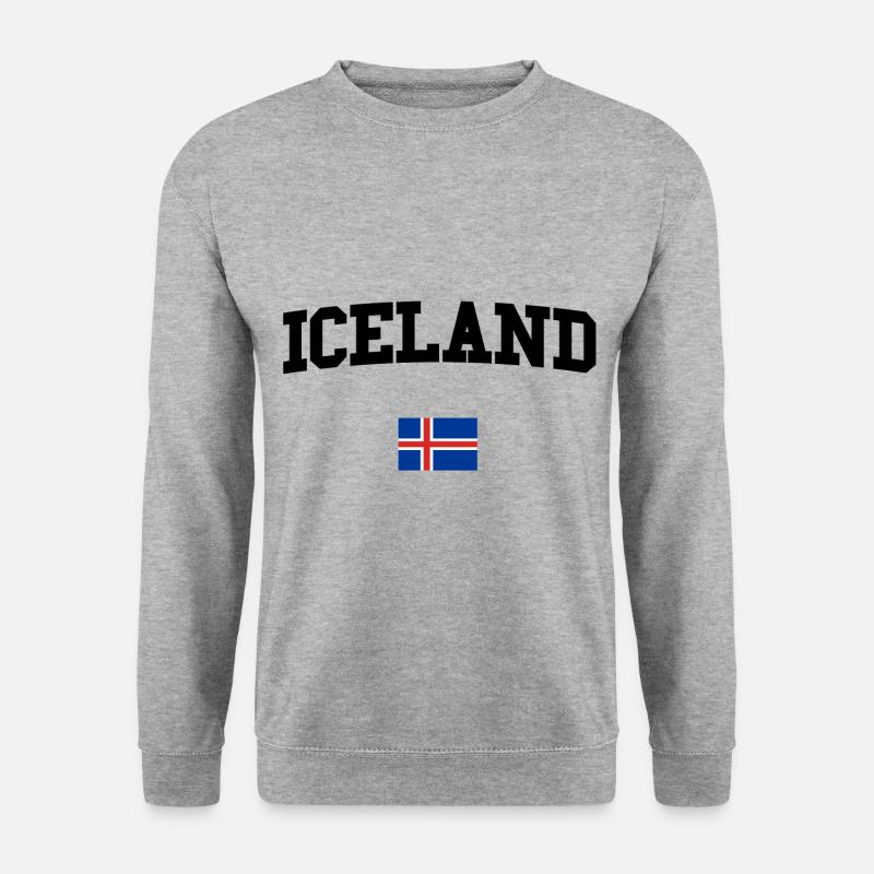ISLAND - Unisex Pullover - Weißgrau meliert