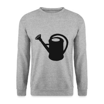 Gärtner Gießkanne Garten Floristik Geschenk Baum - Unisex Sweatshirt - salt & pepper - Front - Alina (178cm) & Michal (187cm)