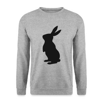 Lapin lapins de pâques des animaux lapin de pâques - Sweat-shirt Unisexe - gris chiné - Devant - Alina (178cm) & Michal (187cm)