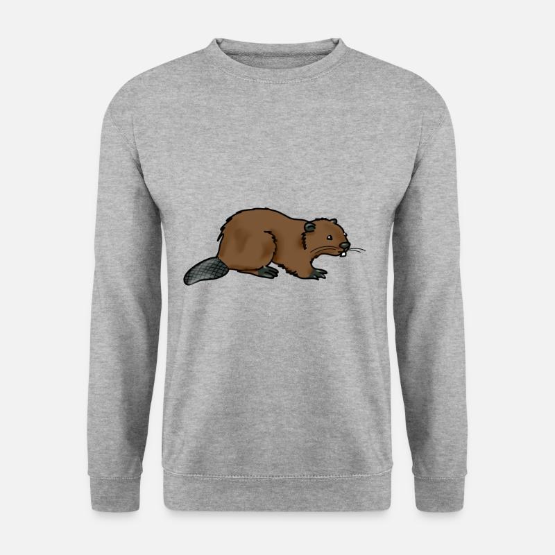 Biber - Unisex Pullover - Weißgrau meliert