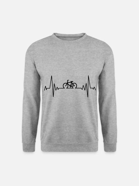Fahrrad Radfahren Fahrradtour Mountainbike Radeln - Unisex Pullover - Weißgrau meliert