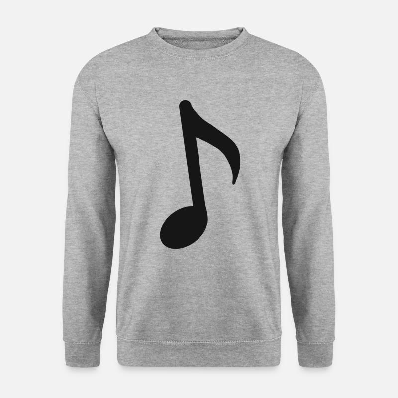 Musik Note Sänger Music Musiker Orchester Band - Unisex Pullover - Weißgrau meliert