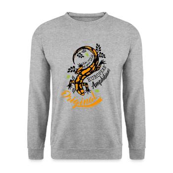 European amphibians - Unisex Sweatshirt - salt & pepper - Front - Alina (178cm) & Michal (187cm)