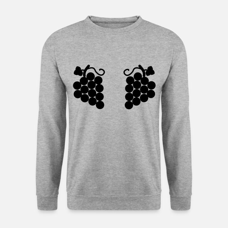 Trauben - Unisex Pullover - Weißgrau meliert