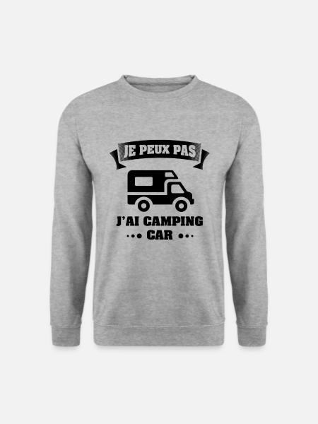 JE PEUX PAS J'AI CAMPING CAR - Sweat-shirt Unisexe - gris chiné