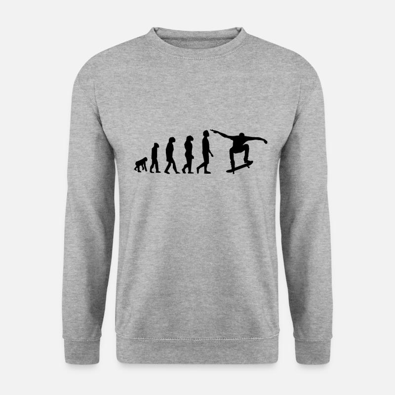SKATE EVOLUTION - Unisex Sweatshirt - salt & pepper