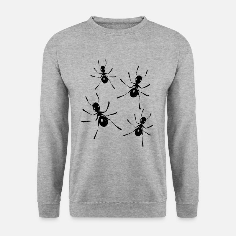 Ameisen Design - Unisex Pullover - Weißgrau meliert