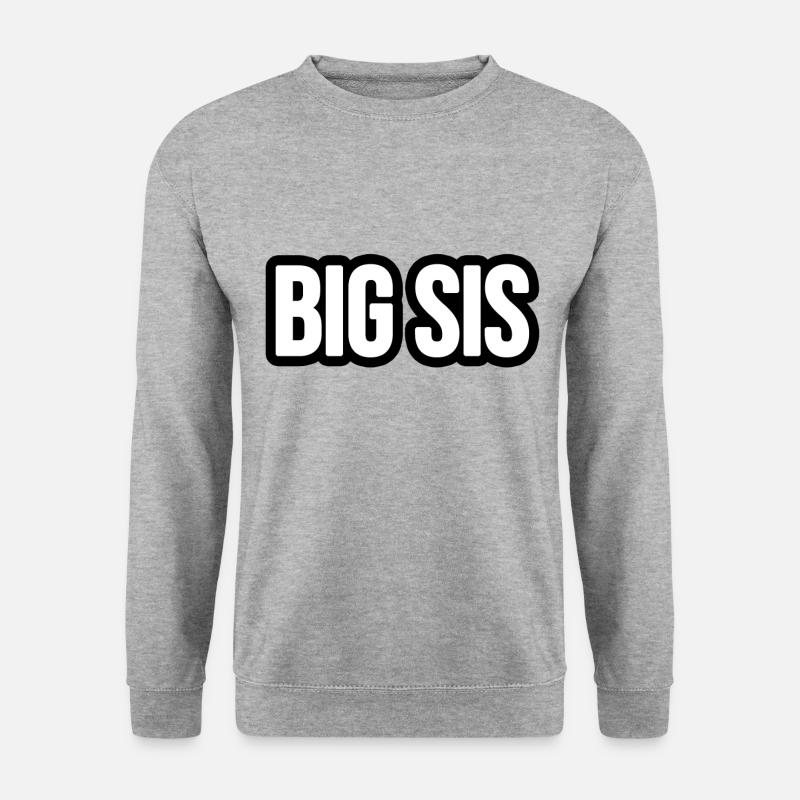 Big Sis - große Schwester - Unisex Pullover - Weißgrau meliert